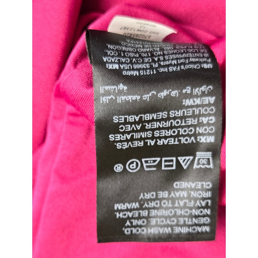White House Black Market Magenta Pink Sleeveless Henley Tunic Dress Large - Picture 10 of 10